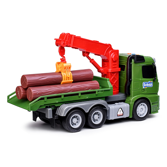 Машина S977-40A "Бревновоз" 1:14 (свет, звук) в коробке