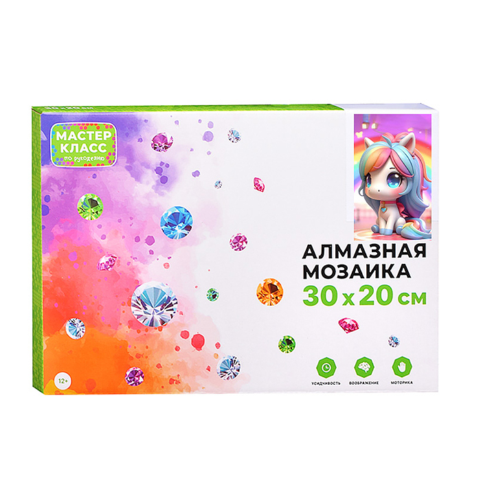 Фото к товару Мозаика алмазная MKA3020-62 "Пони" 20*30см. Мозаика алмазная MKA3020-62 "Пони" 20*30см.