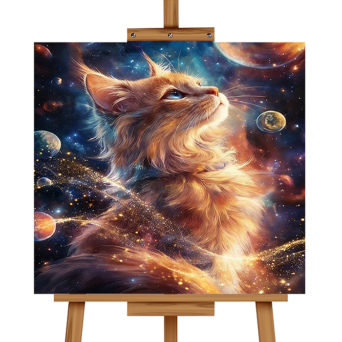 Фото к товару Мозаика алмазная MKA2020-96 "Космический кот" (светится в темноте) 20*20 см. Мозаика алмазная MKA2020-96 "Космический кот" (светится в темноте) 20*20 см.
