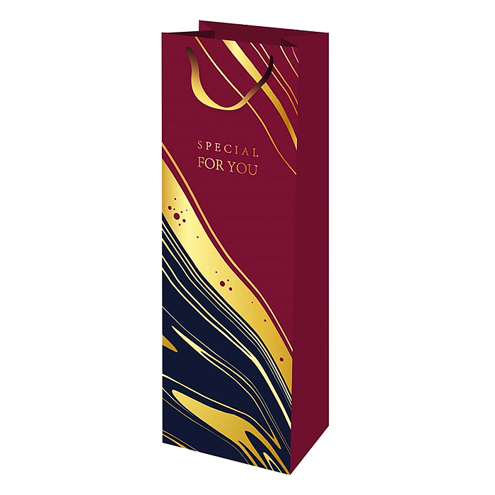Пакет подарочный крафт с тисн.12x36x8,5см (Bottle) "Специально для тебя" 190г Dream cards