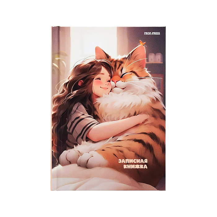 Записная книжка А6 64л. "Большие коты" 7БЦ, глянц. ламинирование, цвет. мелов. обл.