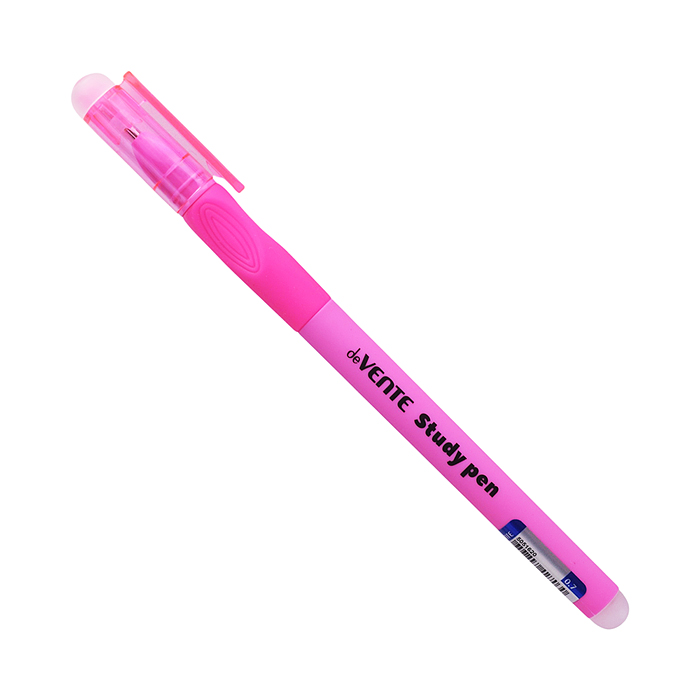 Ручка гелевая стираемая "Study Pen.School" d=0,7 мм, корпус ассорти 3 цвета с покрытием Velvet Touch