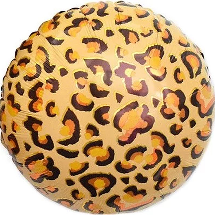 Шар (18''/46 см) Круг, Сафари, Леопард, 1 шт. в уп.