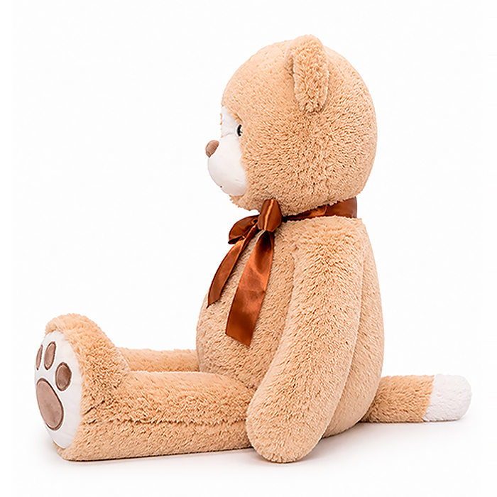Кот Макс с бантом кофейный, 61см сидя