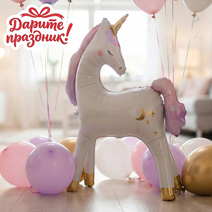 Интерьерное украшение DP-0020 "Фигура-Шар. Единорог"