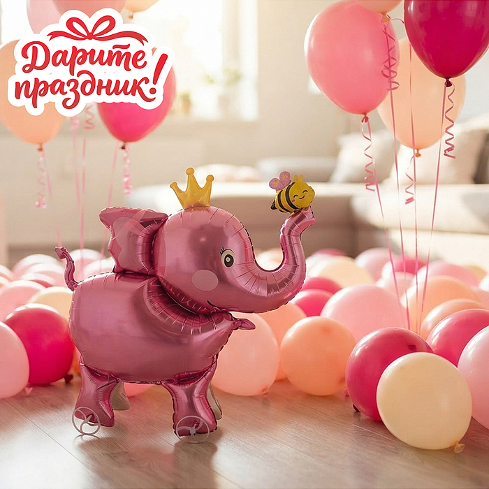 Интерьерное украшение DP-0062 Фигура-шар "Слоник-принцесса" 