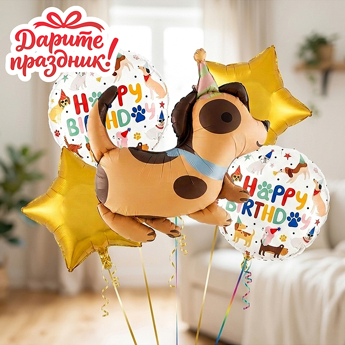 Интерьерное украшение DP-0051 Набор шаров "Здвездный День Рождения"