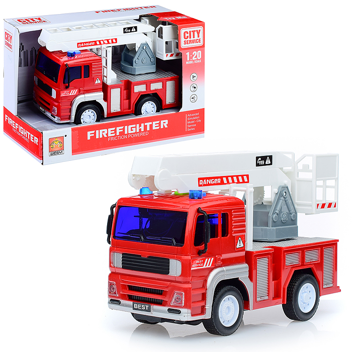Машина WY551C "Пожарная" 1:20 (свет, звук) в коробке Машина WY551C "Пожарная" 1:20 (свет, звук) в коробке