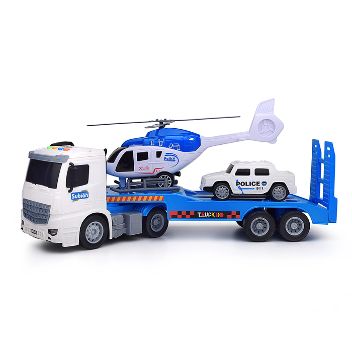 Машина S977-52A "Вертолетовоз" на батарейках, 1:14 (свет, звук) в коробке