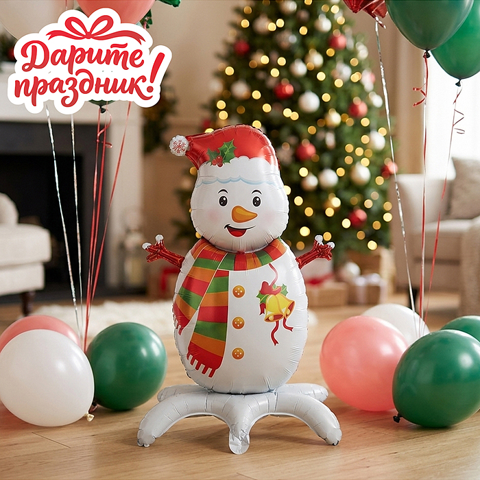 Интерьерное украшение DP-0014 "Фигура-Шар. Снеговик"