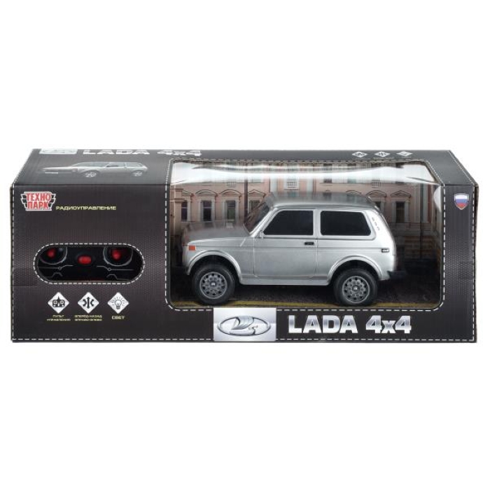 Машина р/у LADA 4x4 23 см, свет, серебристый Машина р/у LADA 4x4 23 см, свет, серебристый