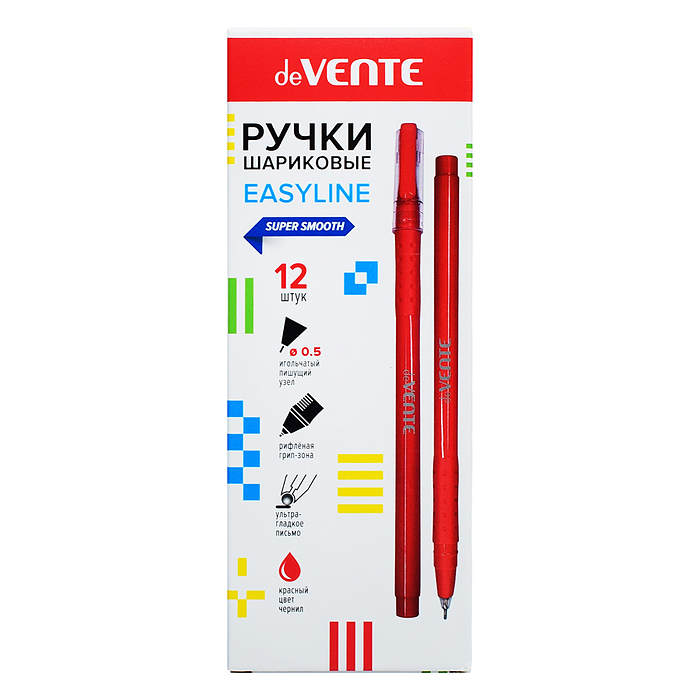 Фото к товару Ручка шариковая "EasyLine" d=0,5 мм, ультра гладкое письмо, чернила на масляной основе, кра Ручка шариковая "EasyLine" d=0,5 мм, ультра гладкое письмо, чернила на масляной основе, кра