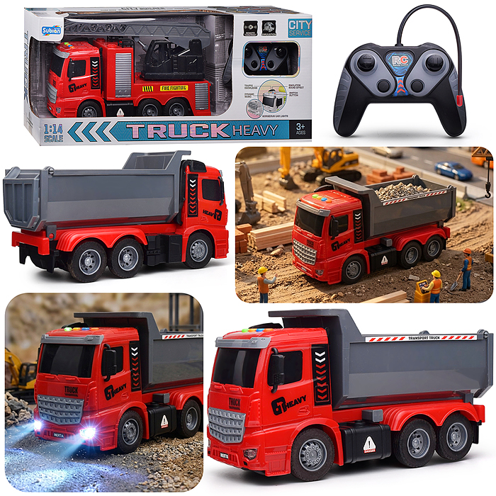 Машина S977-111B "Самосвал большой" р/у, 1:14 (свет, звук) в коробке