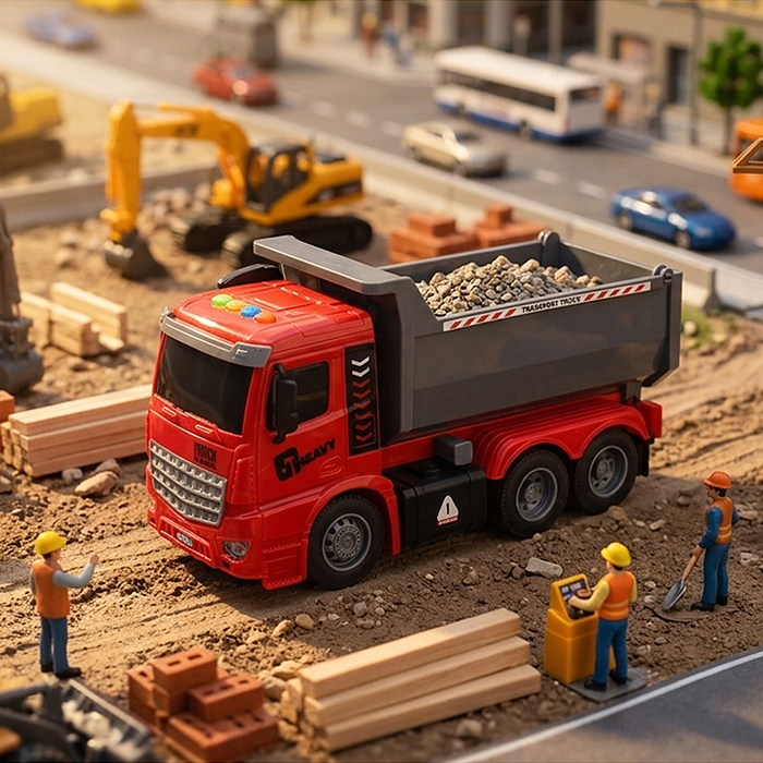 Машина S977-111B "Самосвал большой" р/у, 1:14 (свет, звук) в коробке