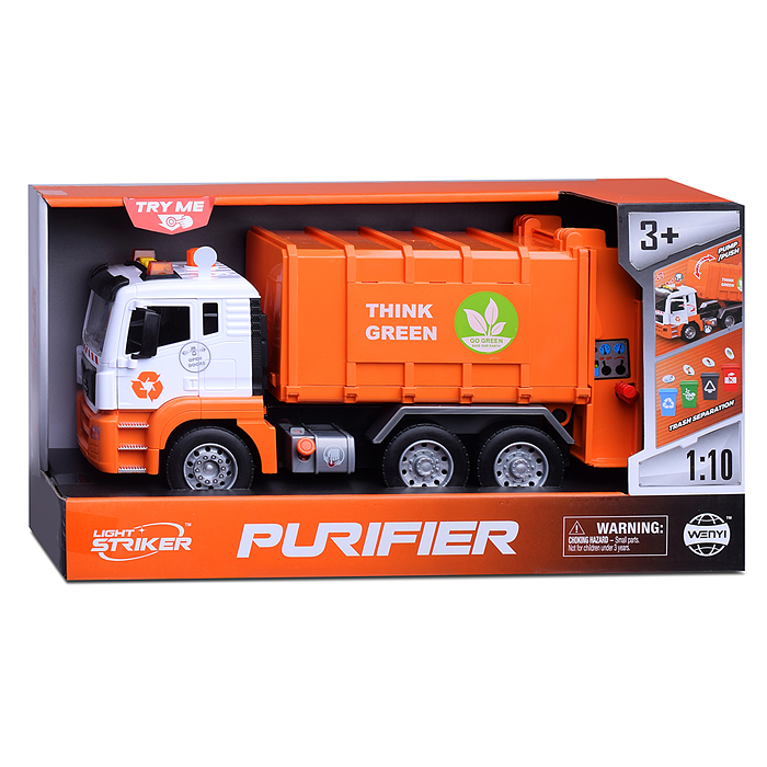Машина WY1115B "Мусоровоз" 1:12 (свет, звук) в коробке