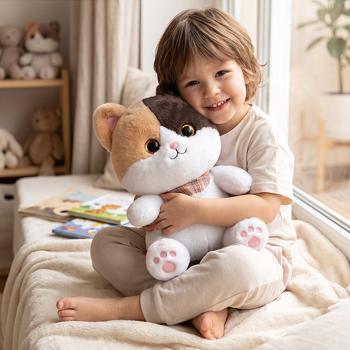 Мягкая игрушка М1838 "Кошка трёхцветик" 80 см