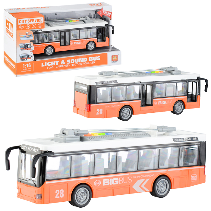 Троллейбус "Молодежный"  WY911B 1:16 (свет, звук) в коробке