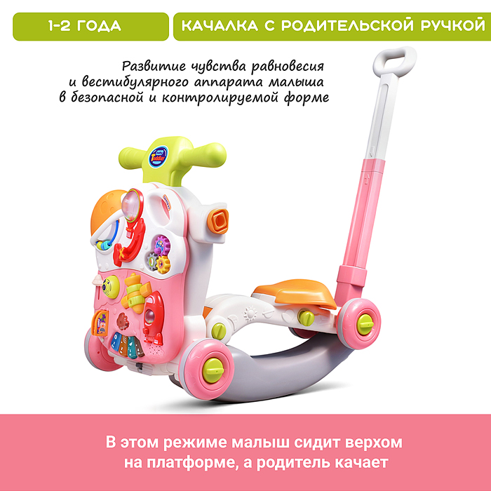 Фото к товару Каталка 886-24 " Шаги" (свет, звук) в коробке Каталка 886-24 " Шаги" (свет, звук) в коробке