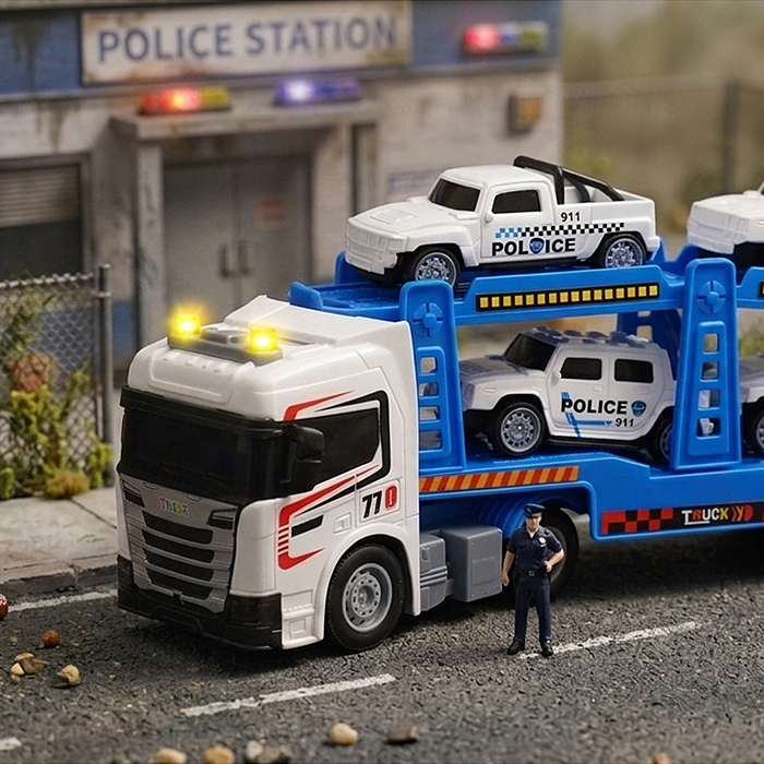 Машина S977-74A "Спецзаказ" на батарейках, 1:14 (свет, звук) в коробке