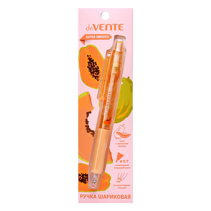 Ручка шариковая автоматическая "Aroma Fruit" d=0,7 мм, ультра гладкое письмо, аромат папайи