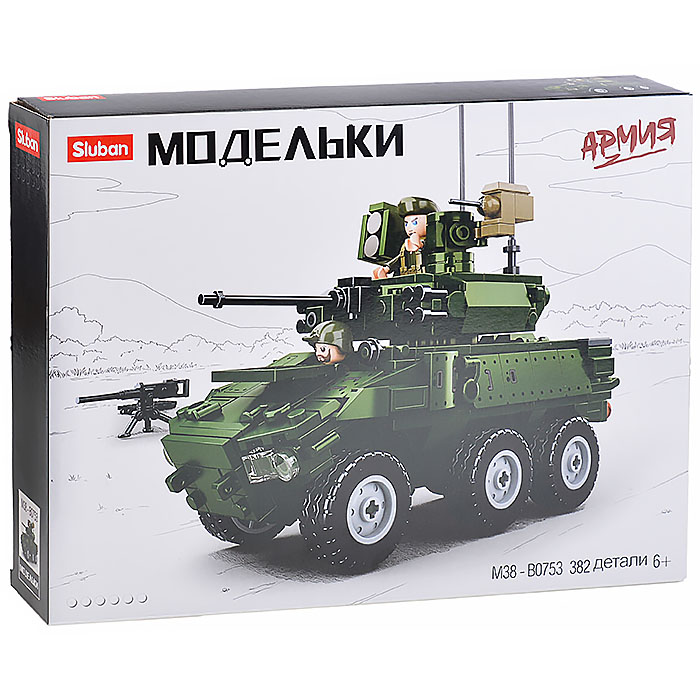 Конструктор M38-B0753 "Колесная боевая машина" (382 дет) в коробке