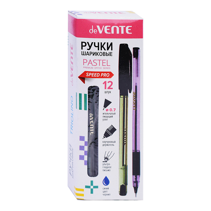 Фото к товару Ручка шариковая "Triolino Pastel" серия Speed Pro, d=0,7 мм, ультра гладкое письмо, чернила Ручка шариковая "Triolino Pastel" серия Speed Pro, d=0,7 мм, ультра гладкое письмо, чернила
