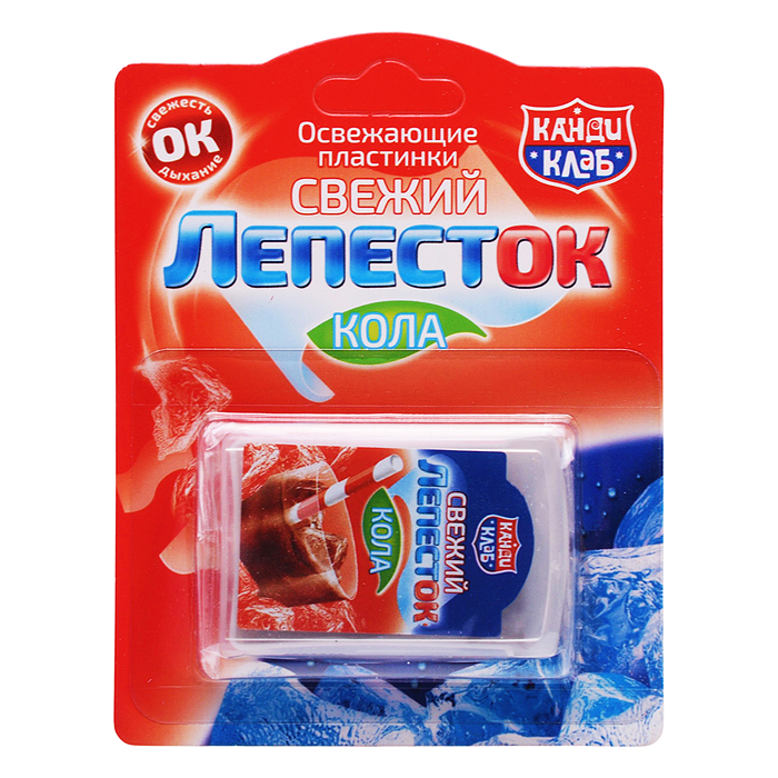 Освежающие пластинки "Свежий лепесток" кола 0,8г 20шт