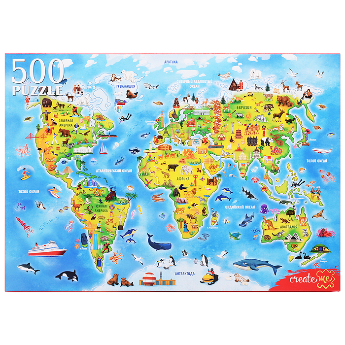 Фото к товару Пазлы 500 "Карта мира" Пазлы 500 "Карта мира"