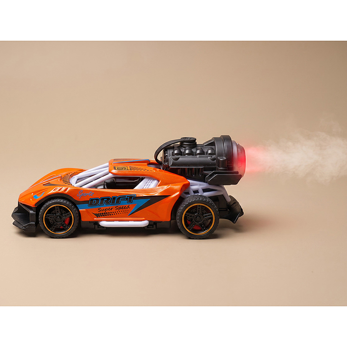 Фото к товару Гоночная машинка свет, звук с имитацией дыма, 1:32, Fast Racers, оранжевая Гоночная машинка свет, звук с имитацией дыма, 1:32, Fast Racers, оранжевая