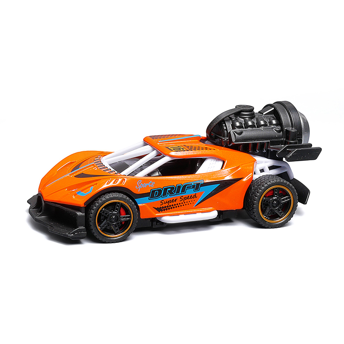 Фото к товару Гоночная машинка свет, звук с имитацией дыма, 1:32, Fast Racers, оранжевая Гоночная машинка свет, звук с имитацией дыма, 1:32, Fast Racers, оранжевая