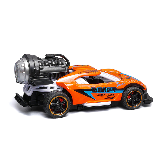 Фото к товару Гоночная машинка свет, звук с имитацией дыма, 1:32, Fast Racers, оранжевая Гоночная машинка свет, звук с имитацией дыма, 1:32, Fast Racers, оранжевая