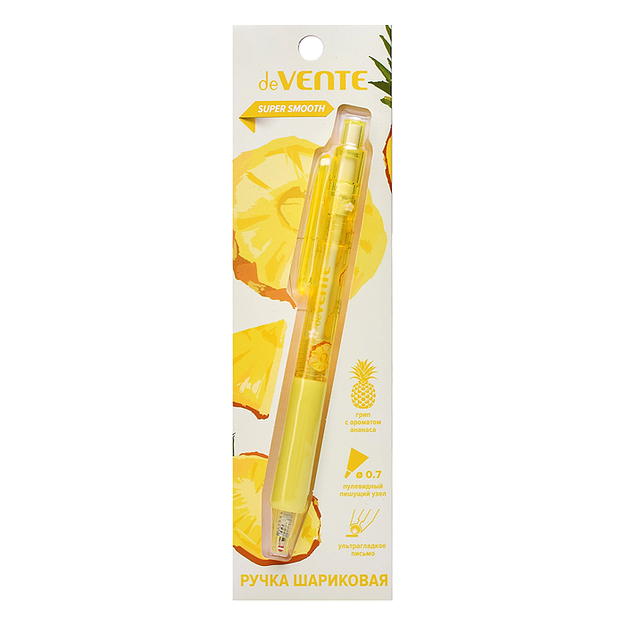 Ручка шариковая автоматическая "Aroma Fruit" d=0,7 мм, ультра гладкое письмо, аромат ананаса