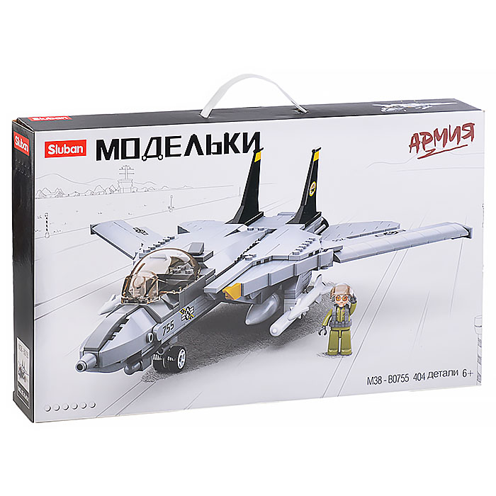 Конструктор M38-B0755 "Американский истребитель" с фигуркой пилота (404 дет.) в коробке Конструктор M38-B0755 "Американский истребитель" с фигуркой пилота (404 дет.) в коробке