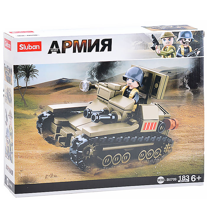 Конструктор M38-B0709 "Боевая машина Танкетка" (183 дет) в коробке