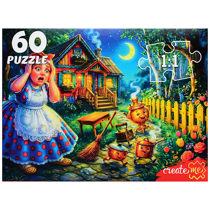 Пазлы 60 "Федорино горе" Чуковский