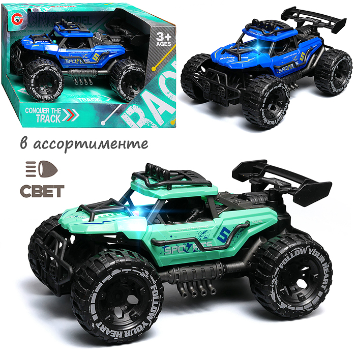 Машина 9624-1C "Мощные колеса" (свет, звук) в коробке Машина 9624-1C "Мощные колеса" (свет, звук) в коробке