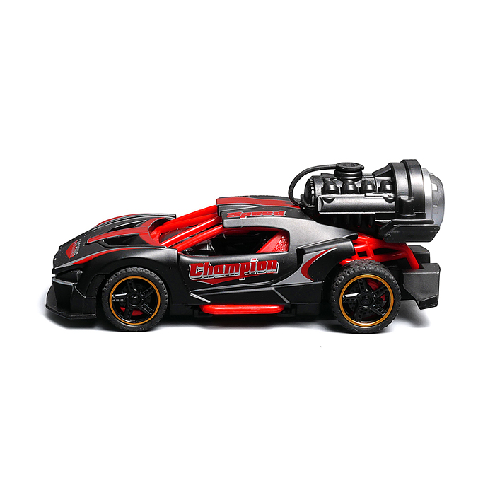 Фото к товару Гоночная машинка свет, звук с имитацией дыма, 1:32, Fast Racers, чёрная Гоночная машинка свет, звук с имитацией дыма, 1:32, Fast Racers, чёрная