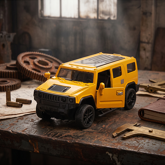 Машина 871 "Дорожный страж" 1:43 (откр двери, металл) в коробке (цвет желтый) 