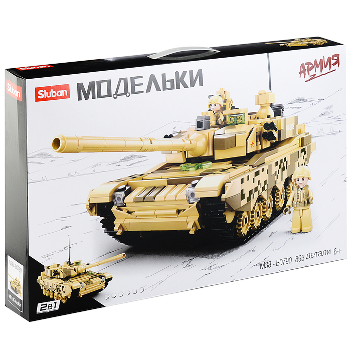 Конструктор M38-B0790 "Китайский боевой танк" (893 дет.) в коробке
