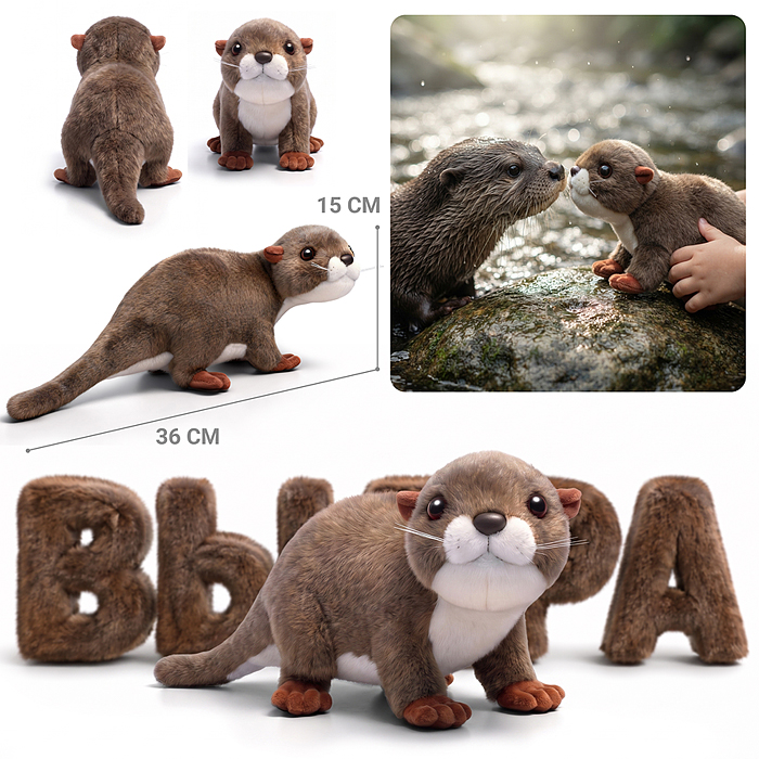 Мягкая игрушка М1813 "Выдра Игрунка" 38 см