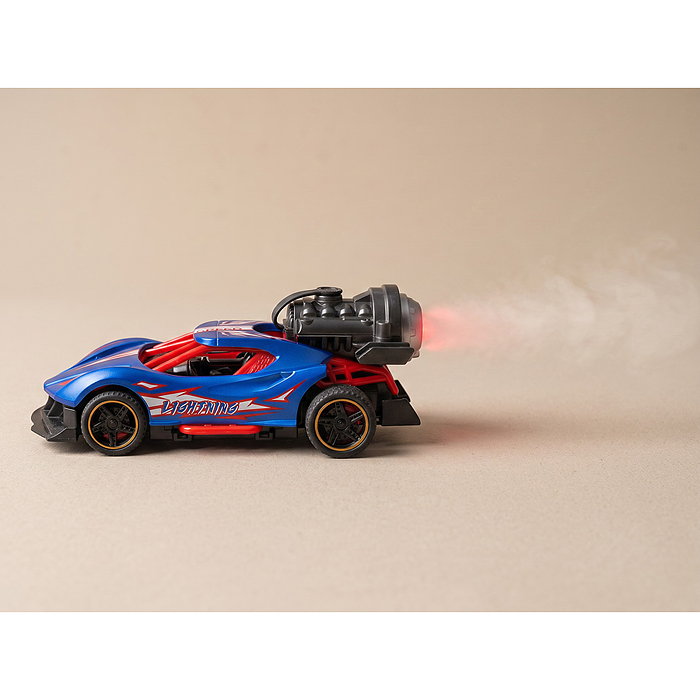 Фото к товару Гоночная машинка свет, звук с имитацией дыма, 1:32, Fast Racers, фиолетовая Гоночная машинка свет, звук с имитацией дыма, 1:32, Fast Racers, фиолетовая