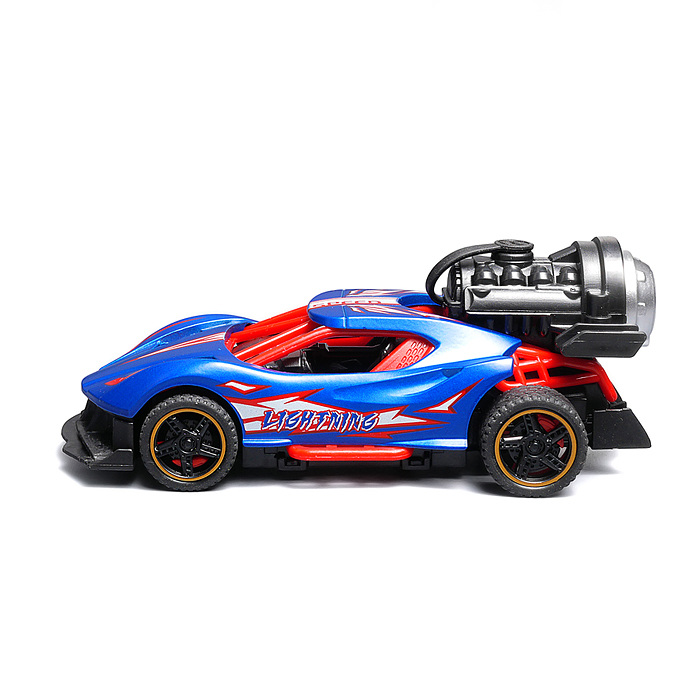 Фото к товару Гоночная машинка свет, звук с имитацией дыма, 1:32, Fast Racers, фиолетовая Гоночная машинка свет, звук с имитацией дыма, 1:32, Fast Racers, фиолетовая