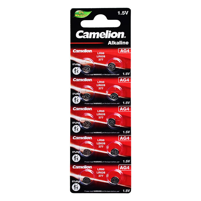 Батарейки алкалиновые Camelion AG4-BP10(0%Hg) AG4 377 BL10 Батарейки алкалиновые Camelion AG4-BP10(0%Hg) AG4 377 BL10