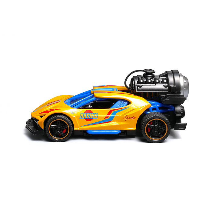 Фото к товару Гоночная машинка свет, звук с имитацией дыма, 1:32, Speed Racing, желтая Гоночная машинка свет, звук с имитацией дыма, 1:32, Speed Racing, желтая