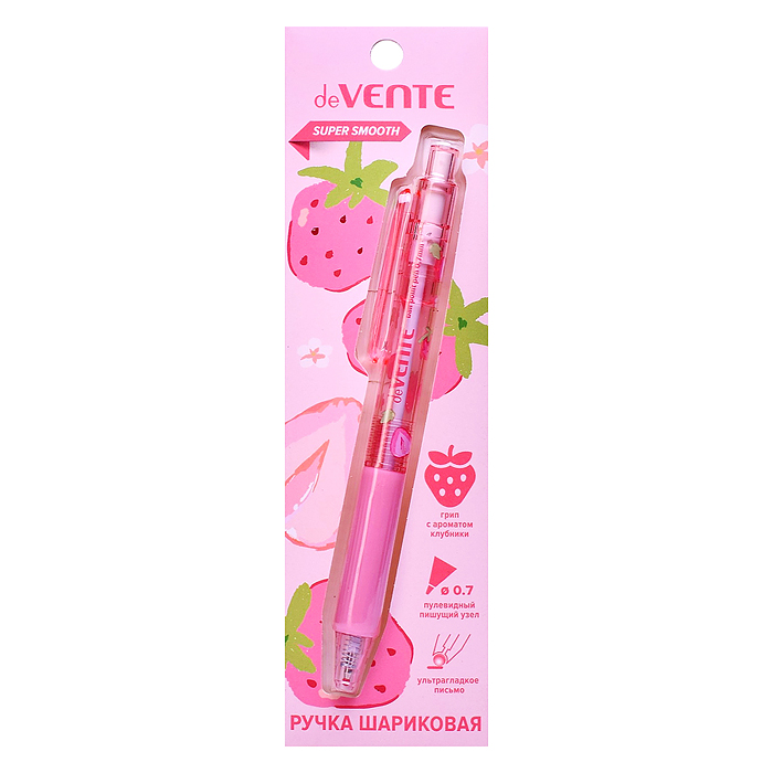 Ручка шариковая автоматическая "Aroma Fruit" d=0,7 мм, ультра гладкое письмо, аромат клубники