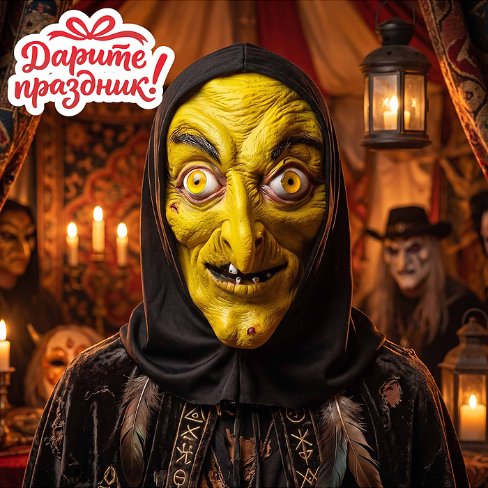 Карнавальная маска DP-0312 "Баба Яга" Карнавальная маска DP-0312 "Баба Яга"