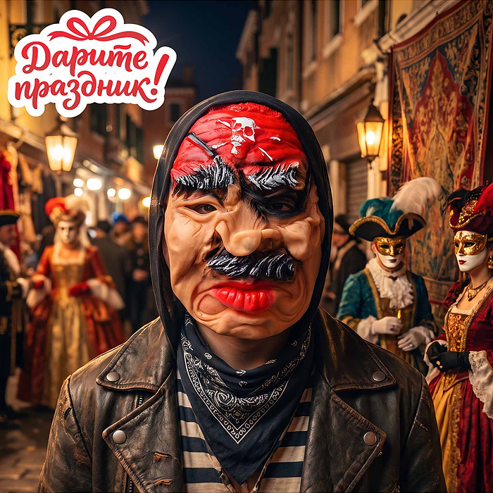 Карнавальная маска DP-0306 "Пират-призрак" Карнавальная маска DP-0306 "Пират-призрак"