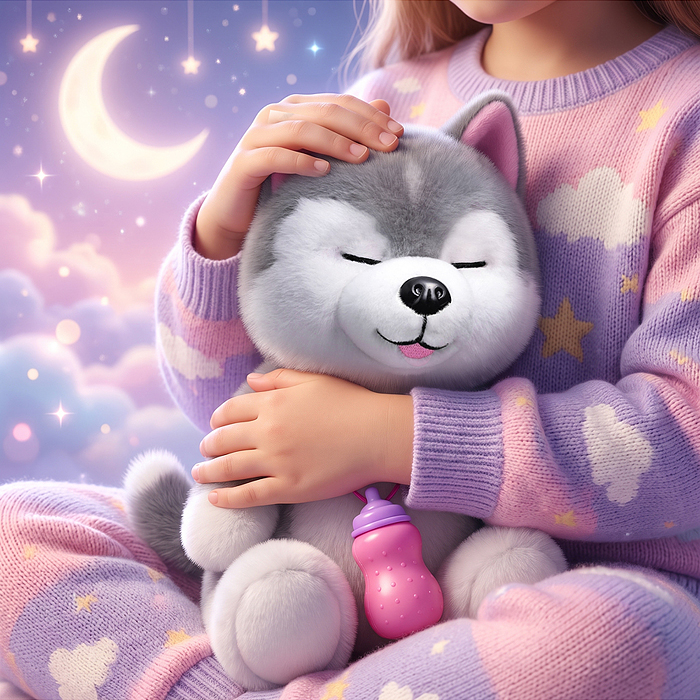 Интерактивная игрушка UT0402-1 "Щенок хаски с бутылочкой" 