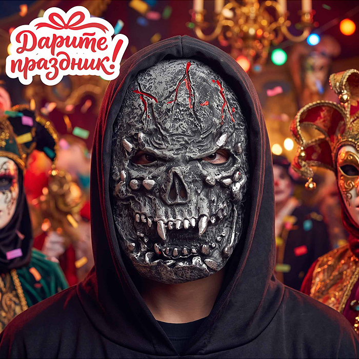 Карнавальная маска DP-0294 "Черный демон" Карнавальная маска DP-0294 "Черный демон"