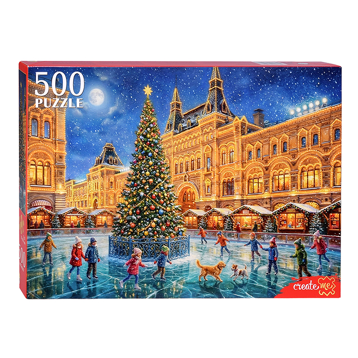 Пазлы 500 "Новогодний каток"